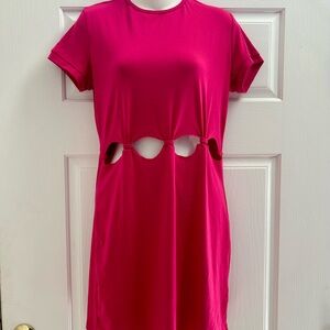 Pink cutout Exposed Waist bodycon Vacation dress Size S
